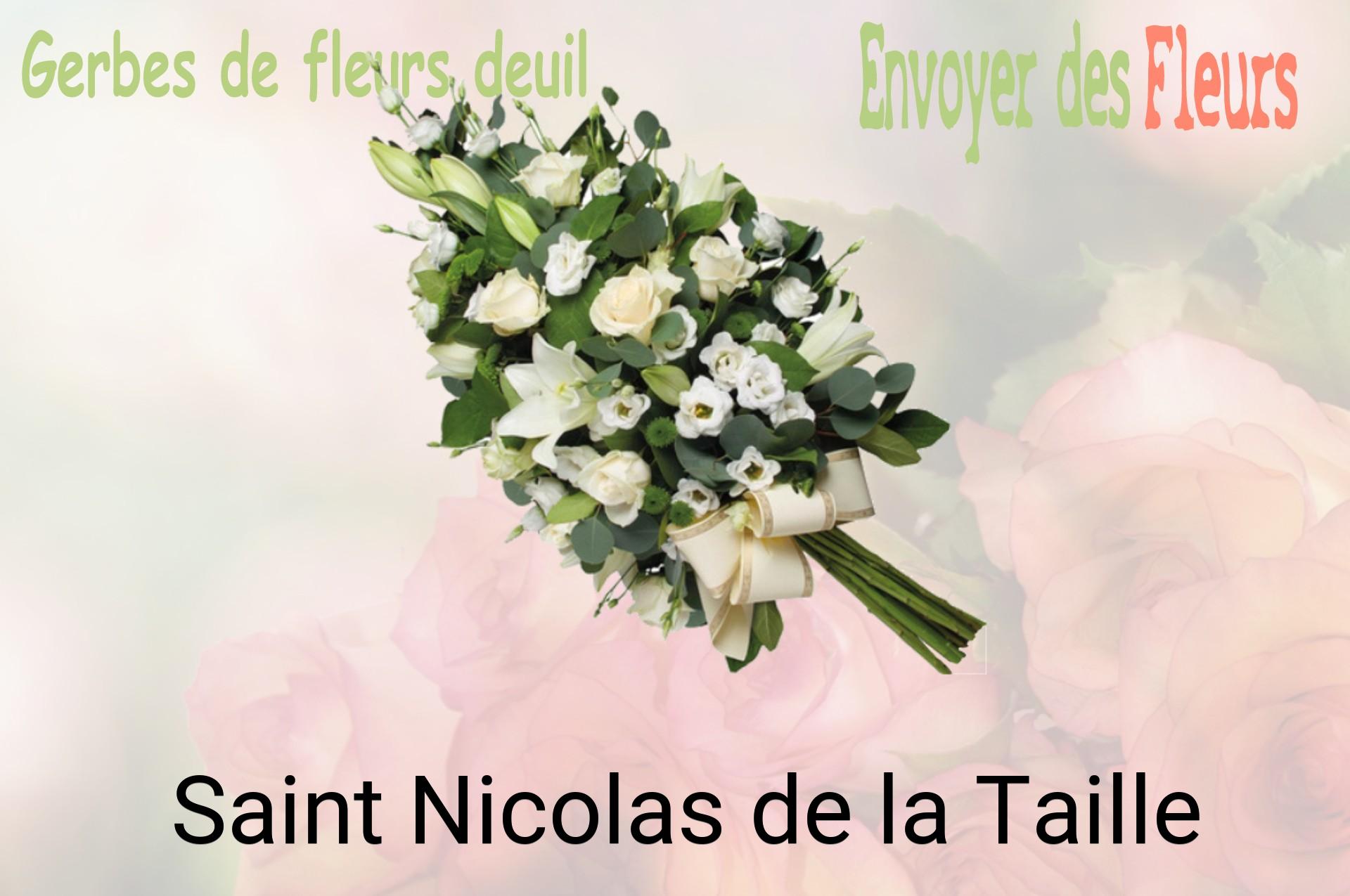 Gerbe de fleurs de deuil livrée à Saint-Nicolas-de-la-Taille